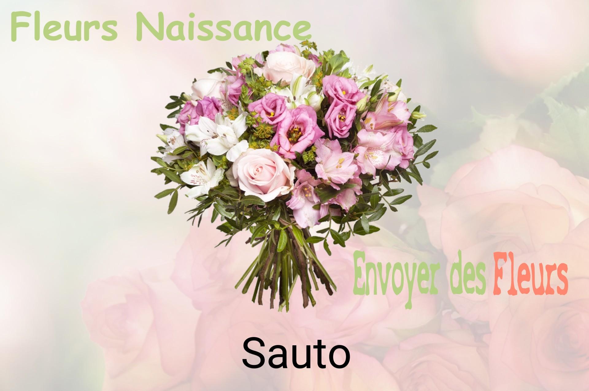 Bouquet de fleurs de naissance livré à Sauto